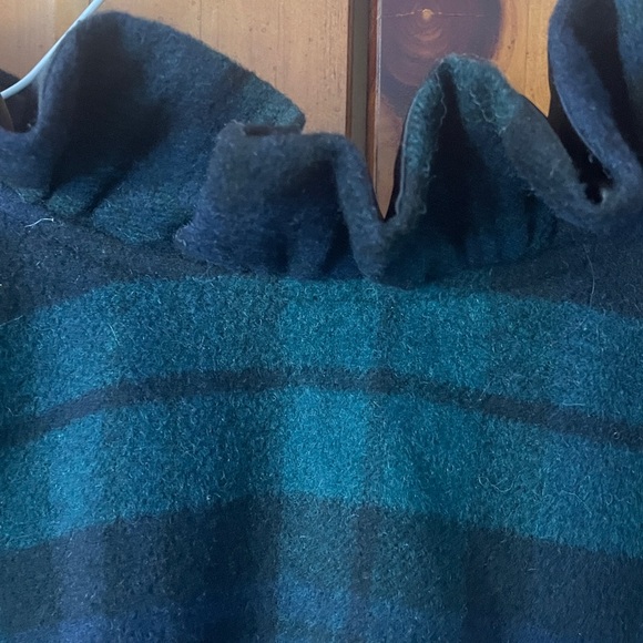 NWOT Tuckernuck Blackwatch Plaid Top with Ruffle Neck & Bow in Back, Fully Lined - Picture 2 of 7